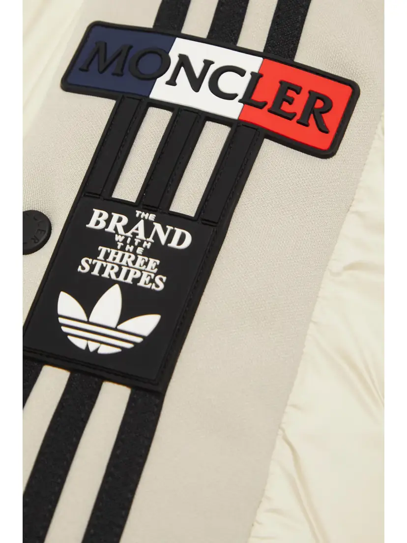 Moncler Genius + Adidas Originals Cropped Hooded Striped Quilted Shell Down Jacket | Thumbnail 4 Moncler Genius + Adidas Originals Cropped Hooded Striped Quilted Shell Down Jacket | Thumbnail 4