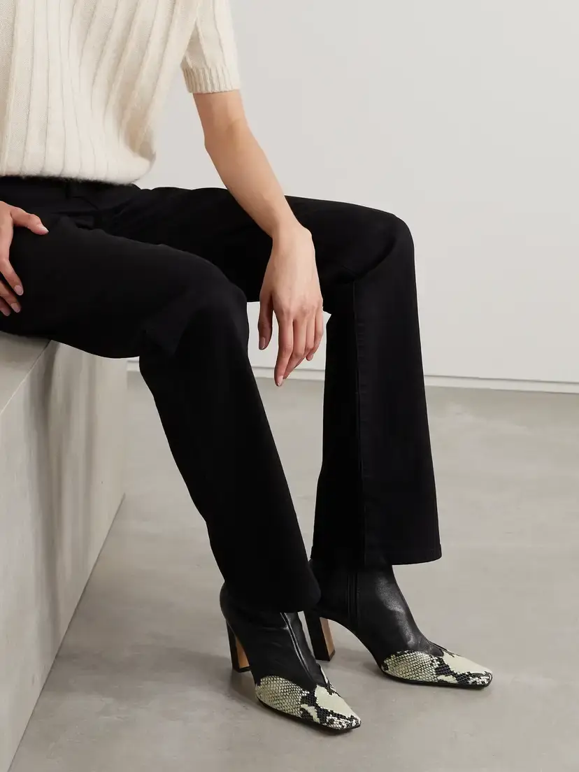 Khaite Nevada Leather Ankle Boots | Thumbnail 2 Khaite Nevada Leather Ankle Boots | Thumbnail 2