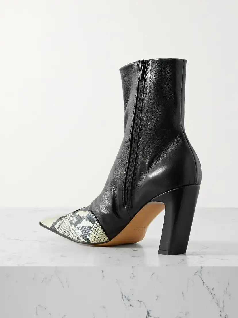 Khaite Nevada Leather Ankle Boots | Thumbnail 3 Khaite Nevada Leather Ankle Boots | Thumbnail 3