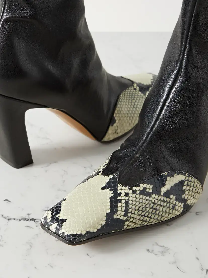 Khaite Nevada Leather Ankle Boots | Thumbnail 4 Khaite Nevada Leather Ankle Boots | Thumbnail 4