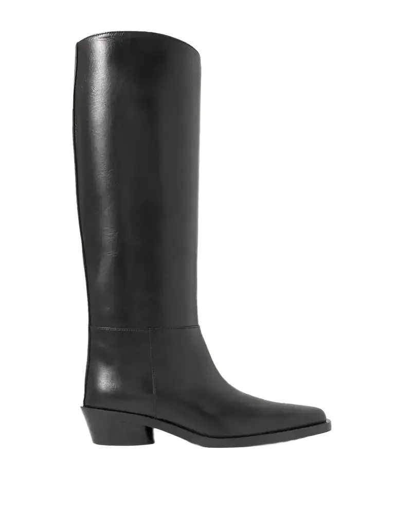 Bronco Leather Knee Boots