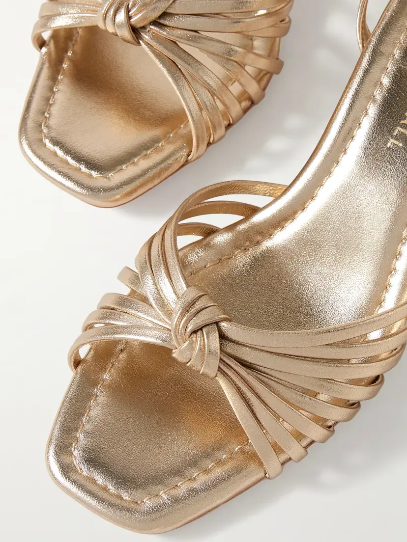 Loeffler Randall + Net Sustain Olivia Knotted Metallic Leather Sandals | Thumbnail 4 Loeffler Randall + Net Sustain Olivia Knotted Metallic Leather Sandals | Thumbnail 4