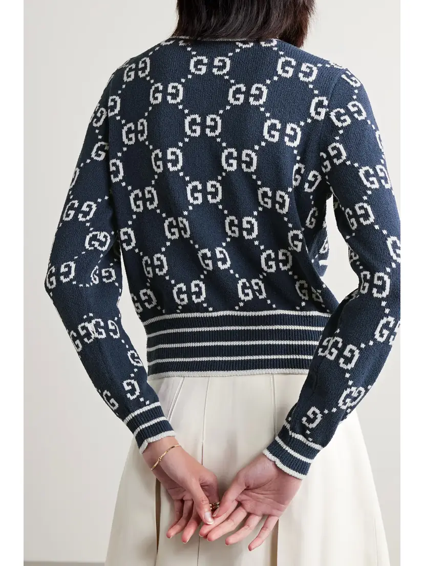 Gucci Cotton-blend Jacquard Cardigan | Thumbnail 3 Gucci Cotton-blend Jacquard Cardigan | Thumbnail 3