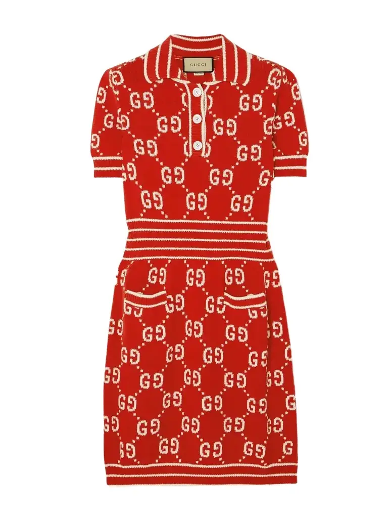 Cotton-blend Jacquard Mini Dress