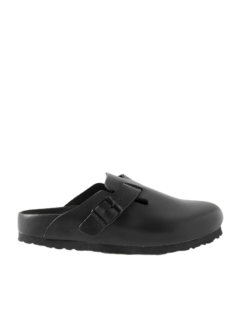 Birkenstock Boston Suede-trimmed Leather Clogs | Image 1 Birkenstock Boston Suede-trimmed Leather Clogs | Image 1