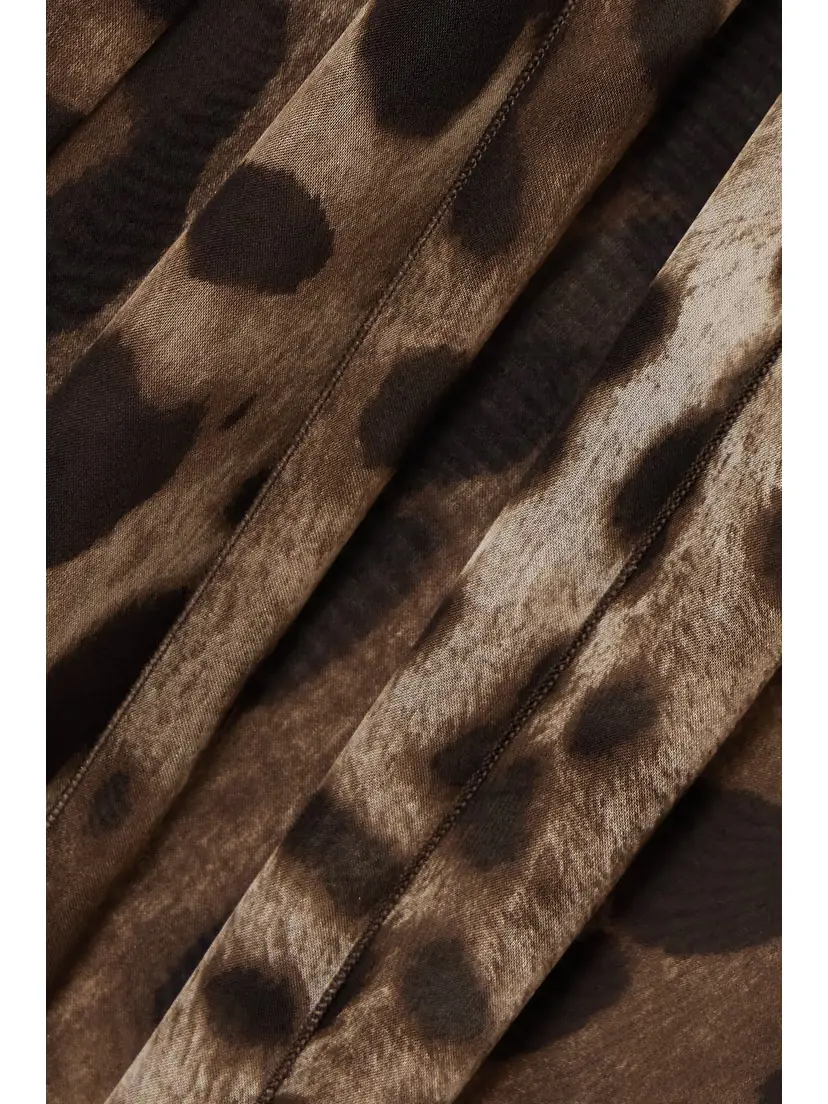 Dolce & Gabbana Tie-detailed Leopard-print Silk-chiffon Shirt | Thumbnail 5 Dolce & Gabbana Tie-detailed Leopard-print Silk-chiffon Shirt | Thumbnail 5