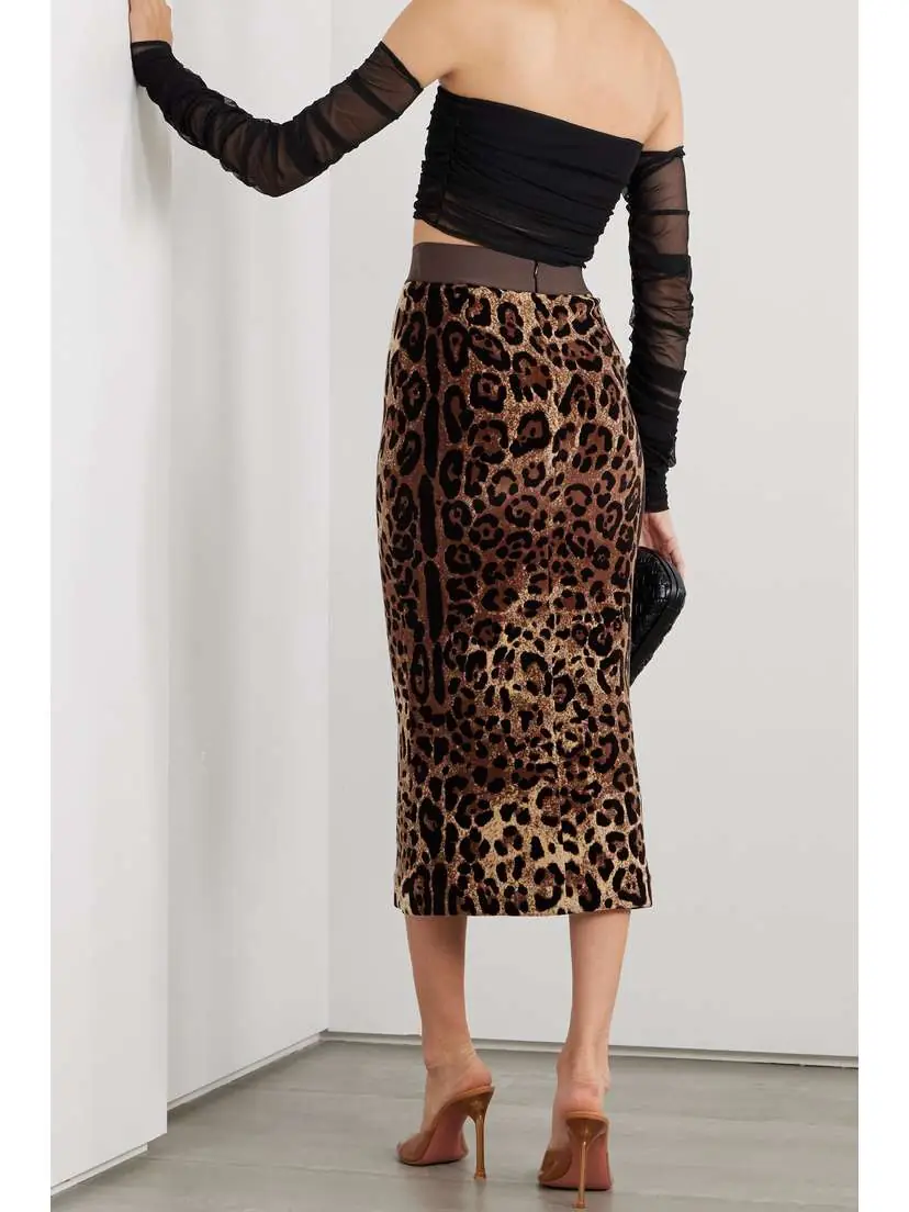Dolce & Gabbana Leopard-print Cotton-blend Chenille Midi Skirt | Thumbnail 3 Dolce & Gabbana Leopard-print Cotton-blend Chenille Midi Skirt | Thumbnail 3