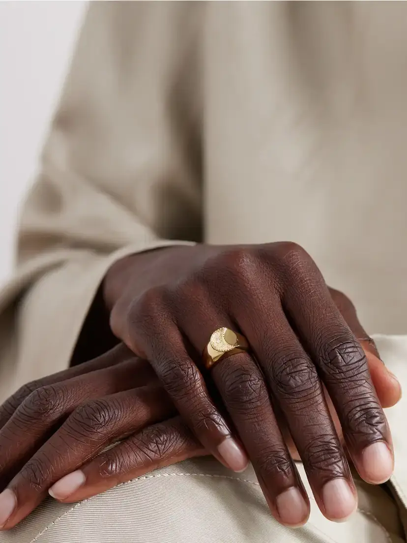 Yvonne Léon Chevaliere Lune 9-karat Gold Diamond Ring | Thumbnail 2 Yvonne Léon Chevaliere Lune 9-karat Gold Diamond Ring | Thumbnail 2