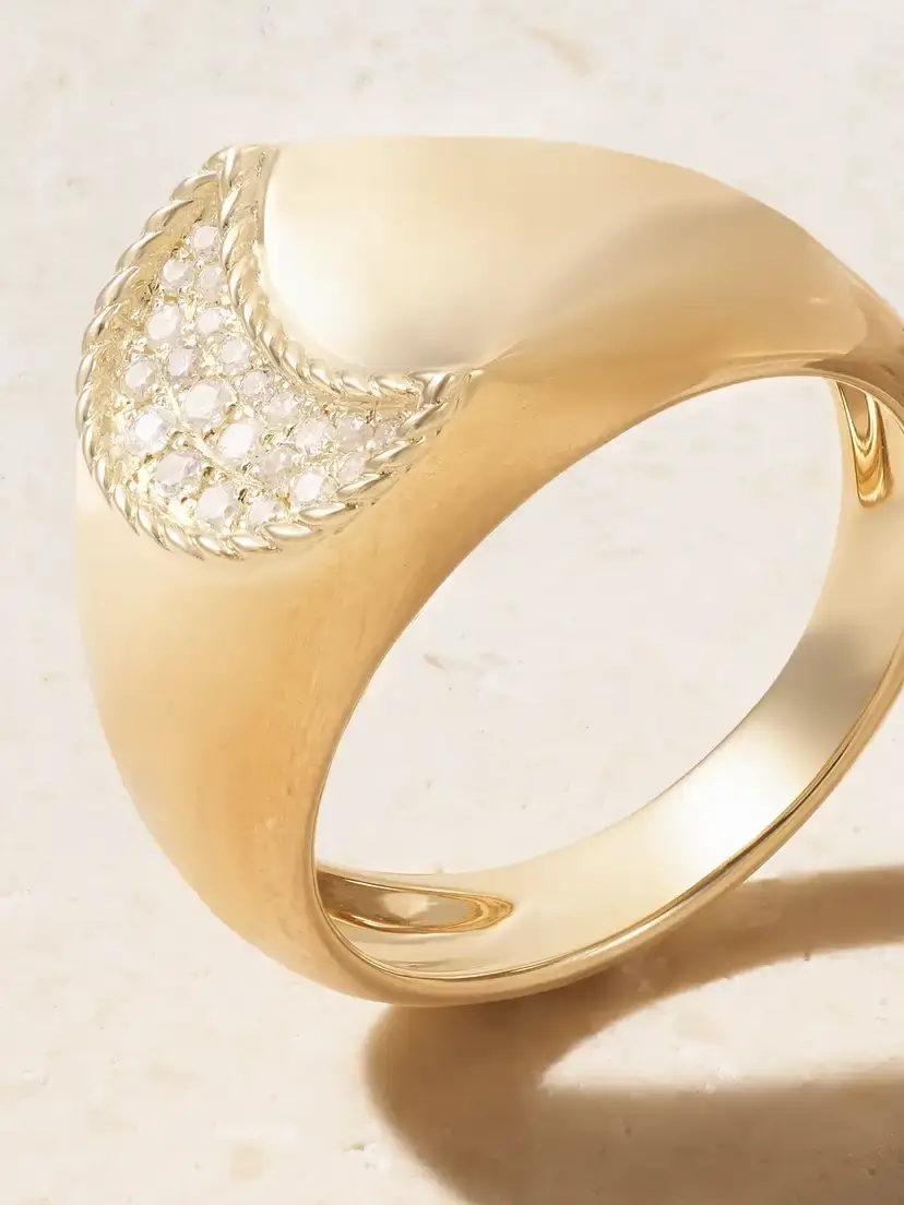 Yvonne Léon Chevaliere Lune 9-karat Gold Diamond Ring | Thumbnail 4 Yvonne Léon Chevaliere Lune 9-karat Gold Diamond Ring | Thumbnail 4