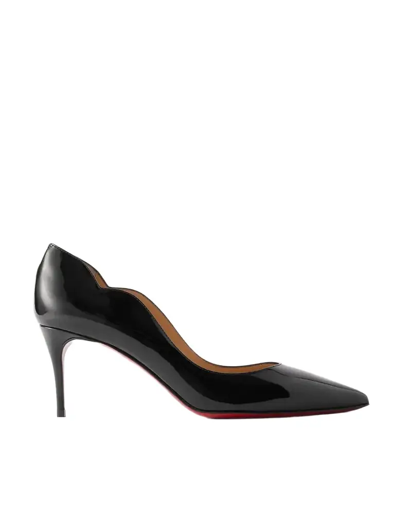 Christian Louboutin Hot Chick 70 Scalloped Patent-leather Pumps | Image 1 Christian Louboutin Hot Chick 70 Scalloped Patent-leather Pumps | Image 1