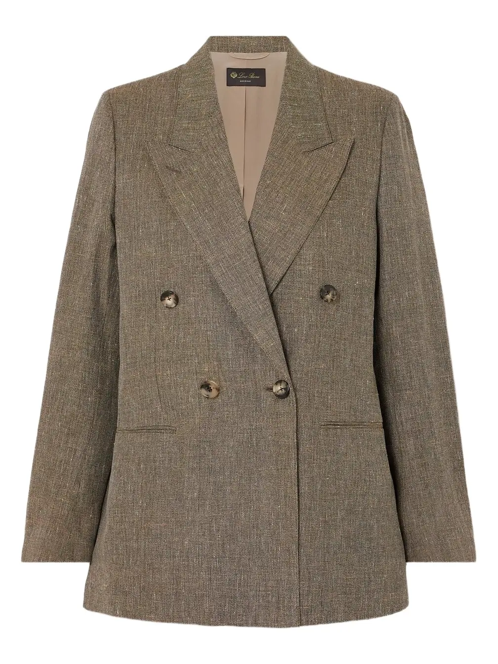 Loro Piana Aurora Double-breasted Woven Blazer