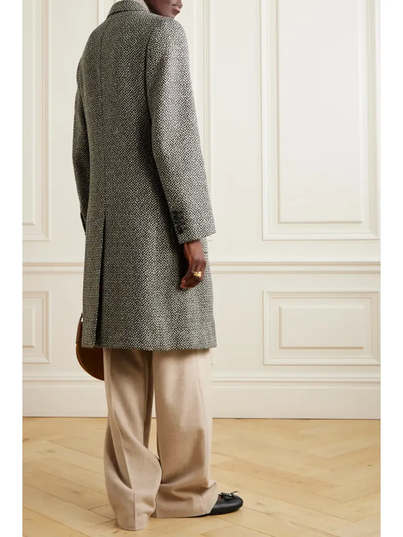 Loro Piana Herwin Double-breasted Herringbone Linen And Cashmere-blend Coat | Thumbnail 4 Loro Piana Herwin Double-breasted Herringbone Linen And Cashmere-blend Coat | Thumbnail 4