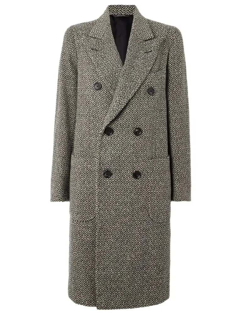 Herwin Double-breasted Herringbone Linen And Cashmere-blend Coat Herwin Double-breasted Herringbone Linen And Cashmere-blend Coat