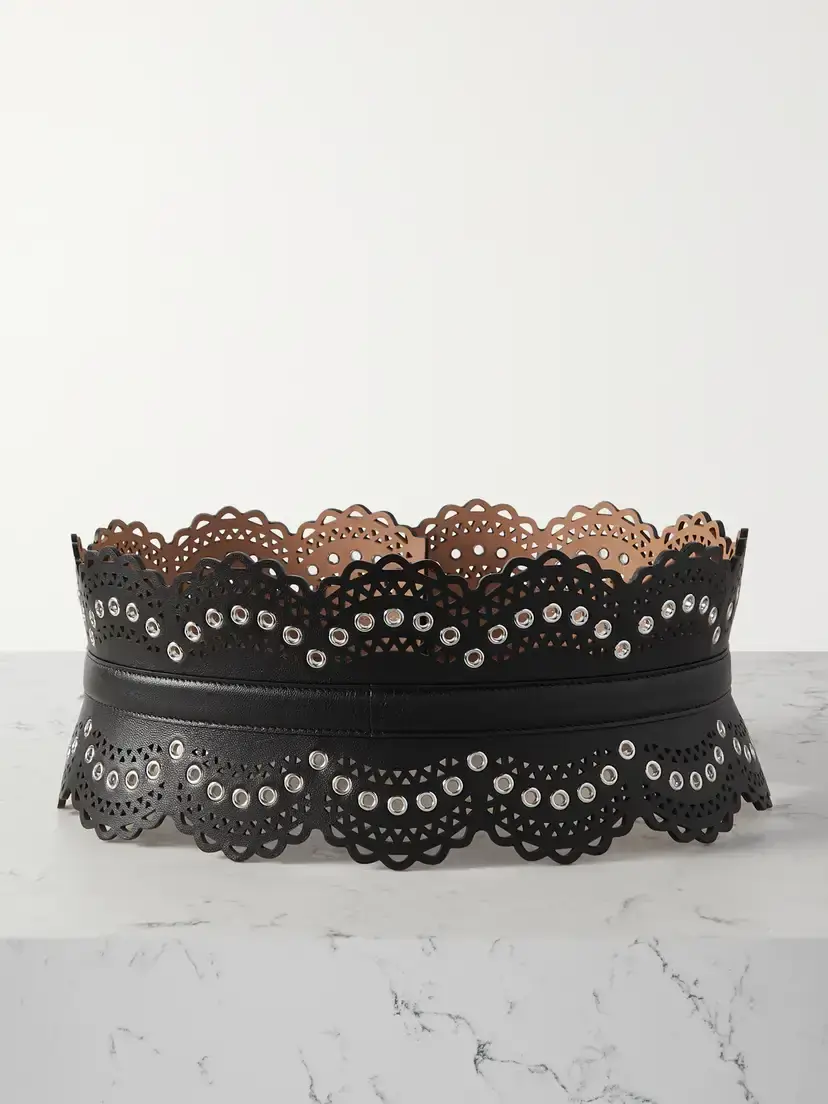 Alaïa Laser-cut Leather Waist Belt | Thumbnail 3 Alaïa Laser-cut Leather Waist Belt | Thumbnail 3