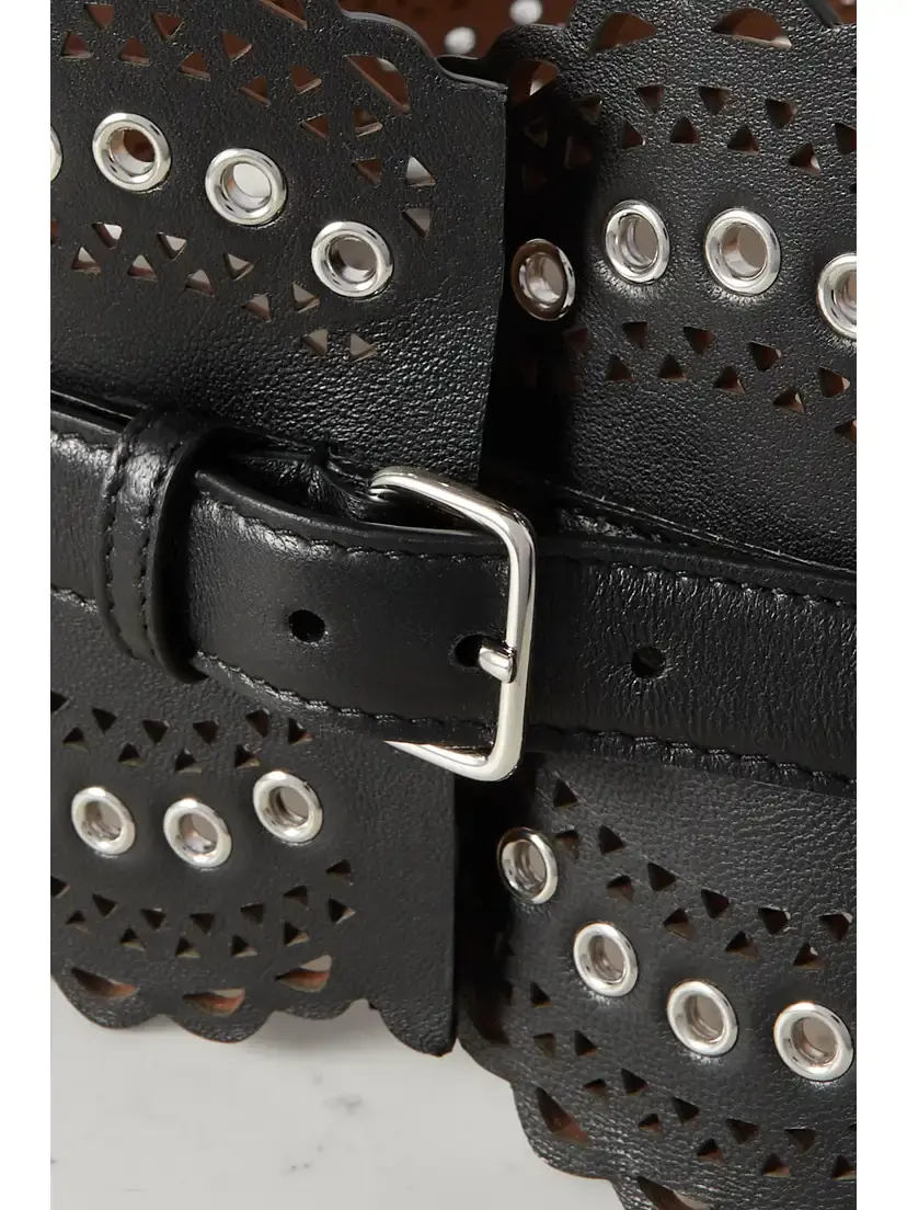 Alaïa Laser-cut Leather Waist Belt | Thumbnail 4 Alaïa Laser-cut Leather Waist Belt | Thumbnail 4