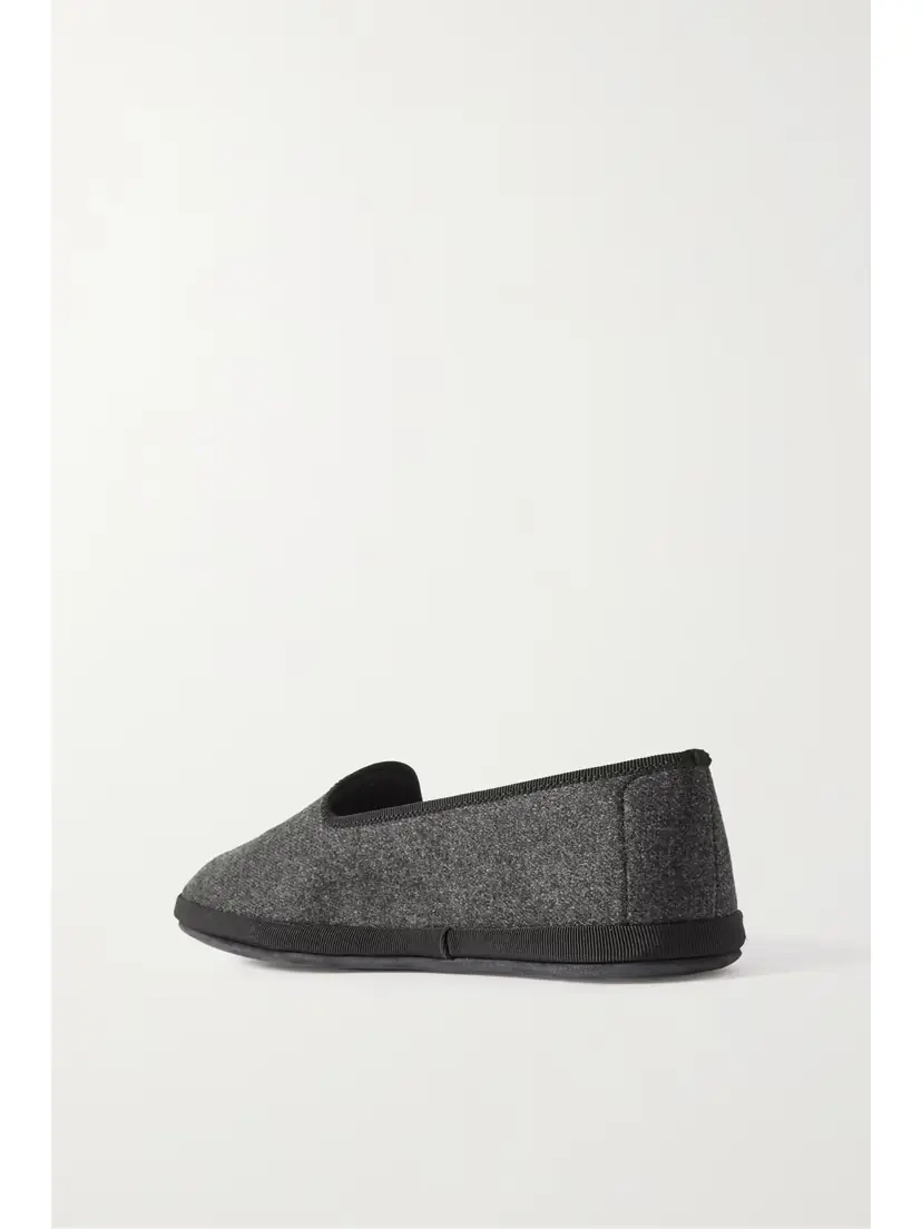Loro Piana Venice Embroidered Cashmere-blend Flannel Slippers | Thumbnail 3