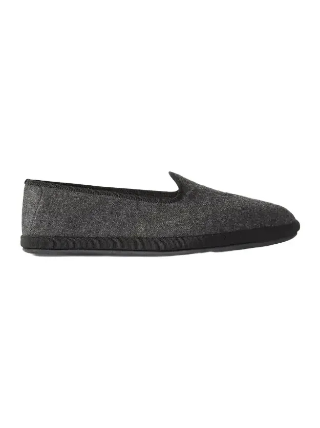 Loro Piana Venice Embroidered Cashmere-blend Flannel Slippers