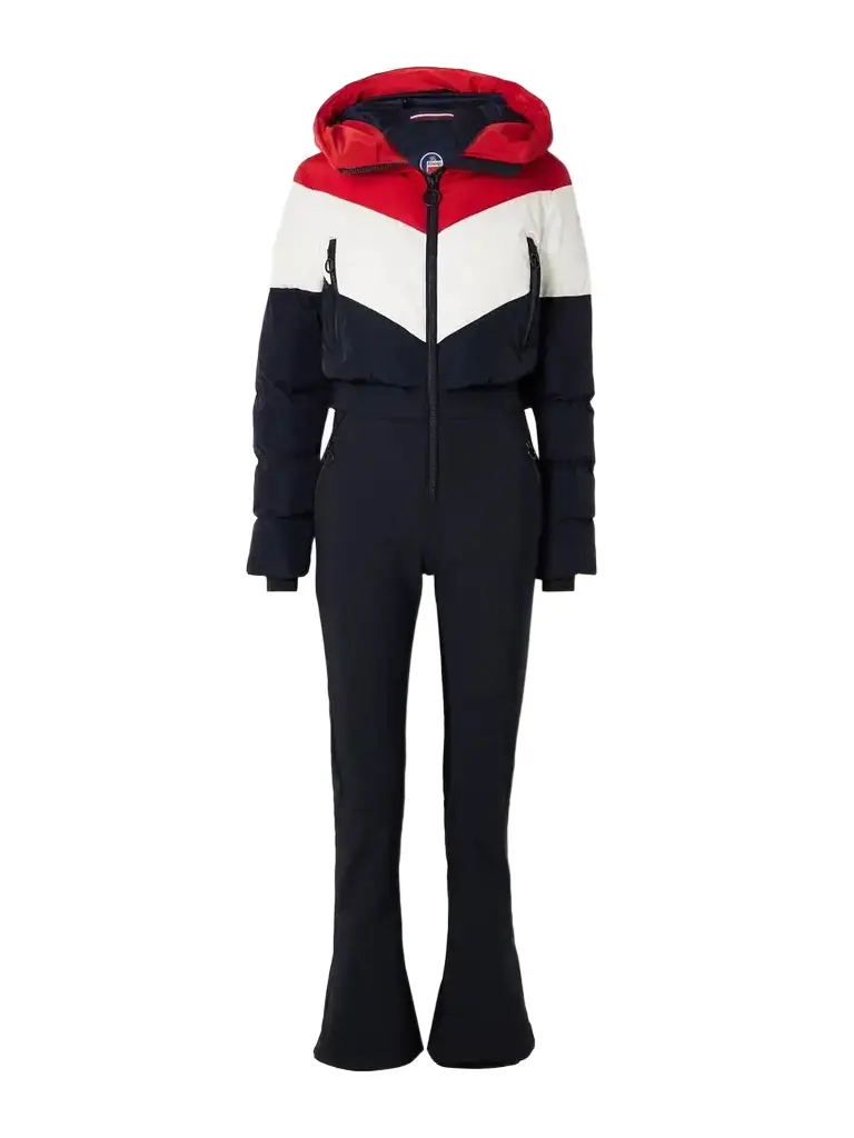 Kira Softshell Quilted Color-block Ski Suit
