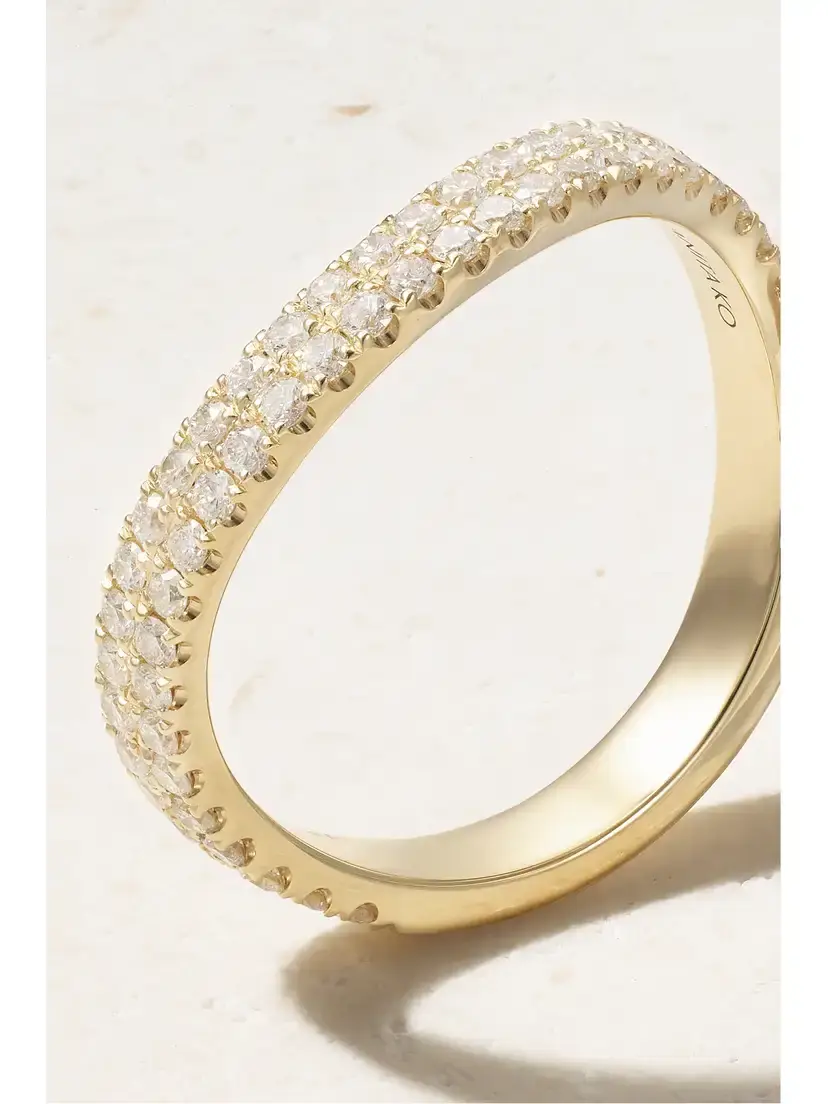 Anita Ko Curved 18-karat Gold Diamond Ring | Thumbnail 4