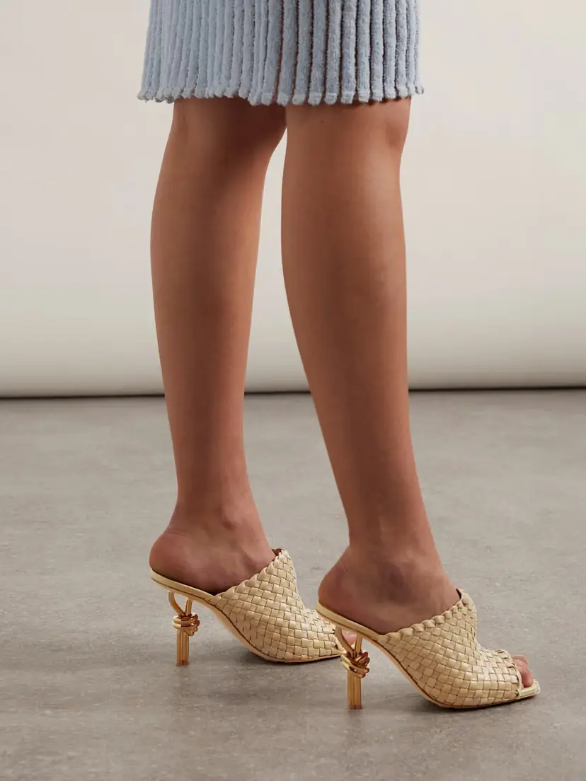 Bottega Veneta Knot Embellished Intrecciato Leather Mules | Thumbnail 2 Bottega Veneta Knot Embellished Intrecciato Leather Mules | Thumbnail 2