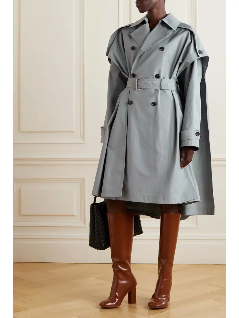 Bottega Veneta Cape-effect Cotton-gabardine Trench Coat | Thumbnail 2 Bottega Veneta Cape-effect Cotton-gabardine Trench Coat | Thumbnail 2