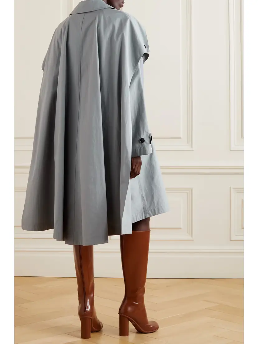 Bottega Veneta Cape-effect Cotton-gabardine Trench Coat | Thumbnail 3 Bottega Veneta Cape-effect Cotton-gabardine Trench Coat | Thumbnail 3