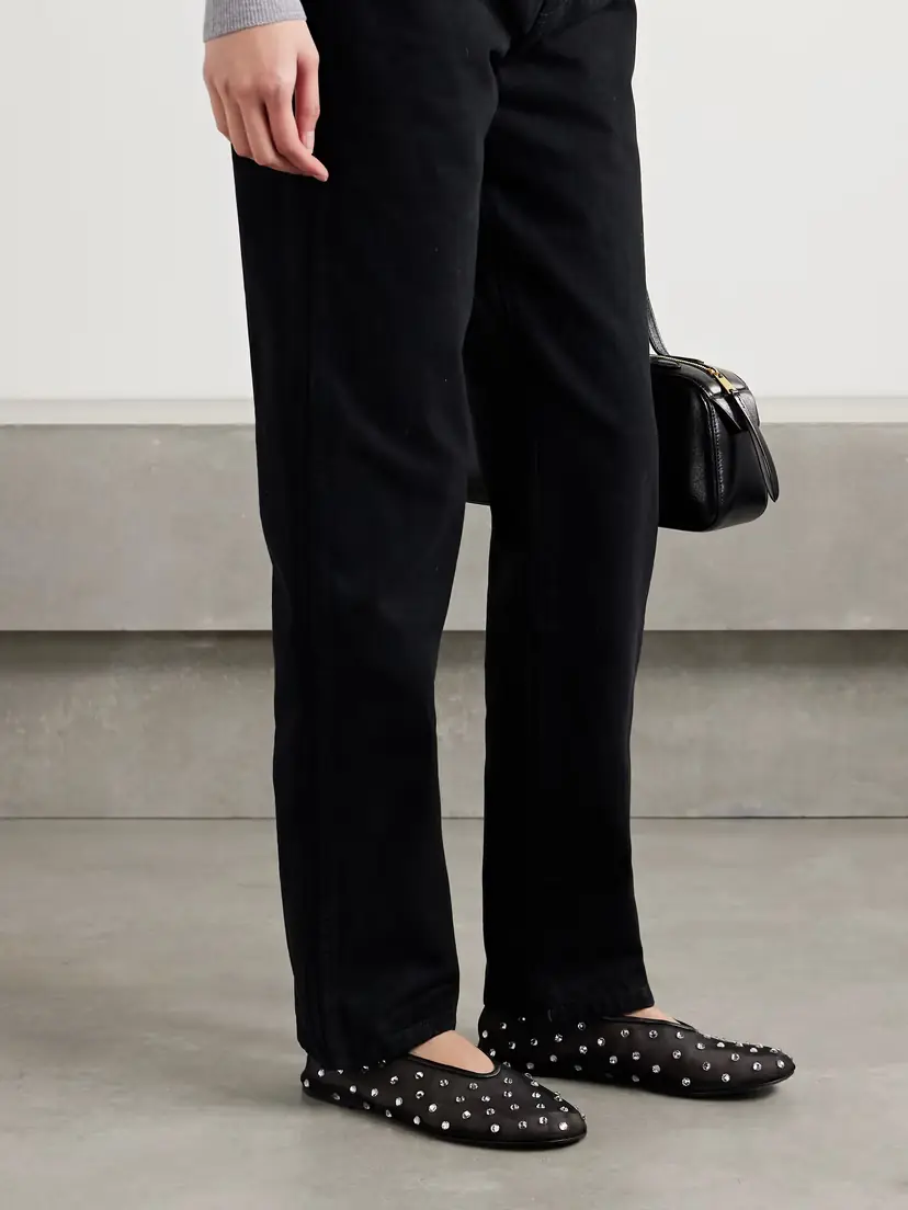 Khaite Marcy Crystal-embellished Mesh Ballet Flats | Thumbnail 2