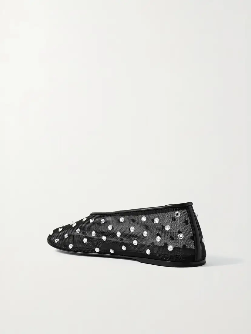 Khaite Marcy Crystal-embellished Mesh Ballet Flats | Thumbnail 3