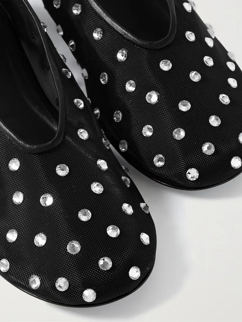 Khaite Marcy Crystal-embellished Mesh Ballet Flats | Thumbnail 4