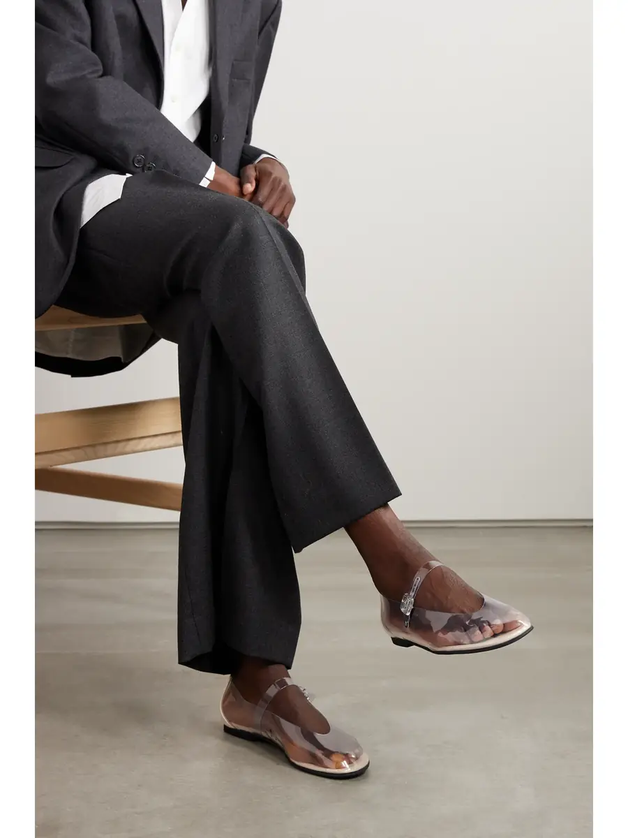 The Row Boheme Leather-trimmed Pvc Mary Jane Ballet Flats | Thumbnail 2