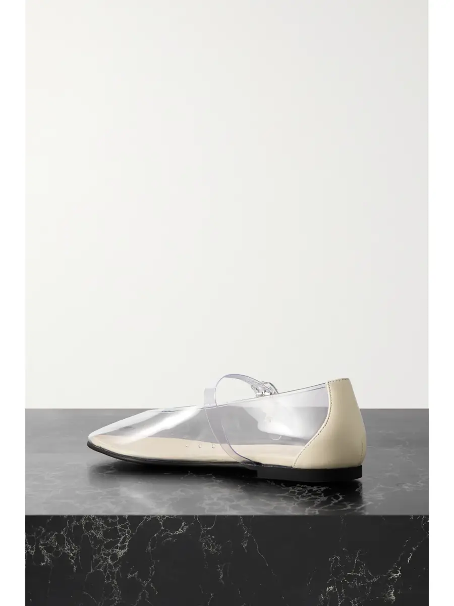 The Row Boheme Leather-trimmed Pvc Mary Jane Ballet Flats | Thumbnail 3