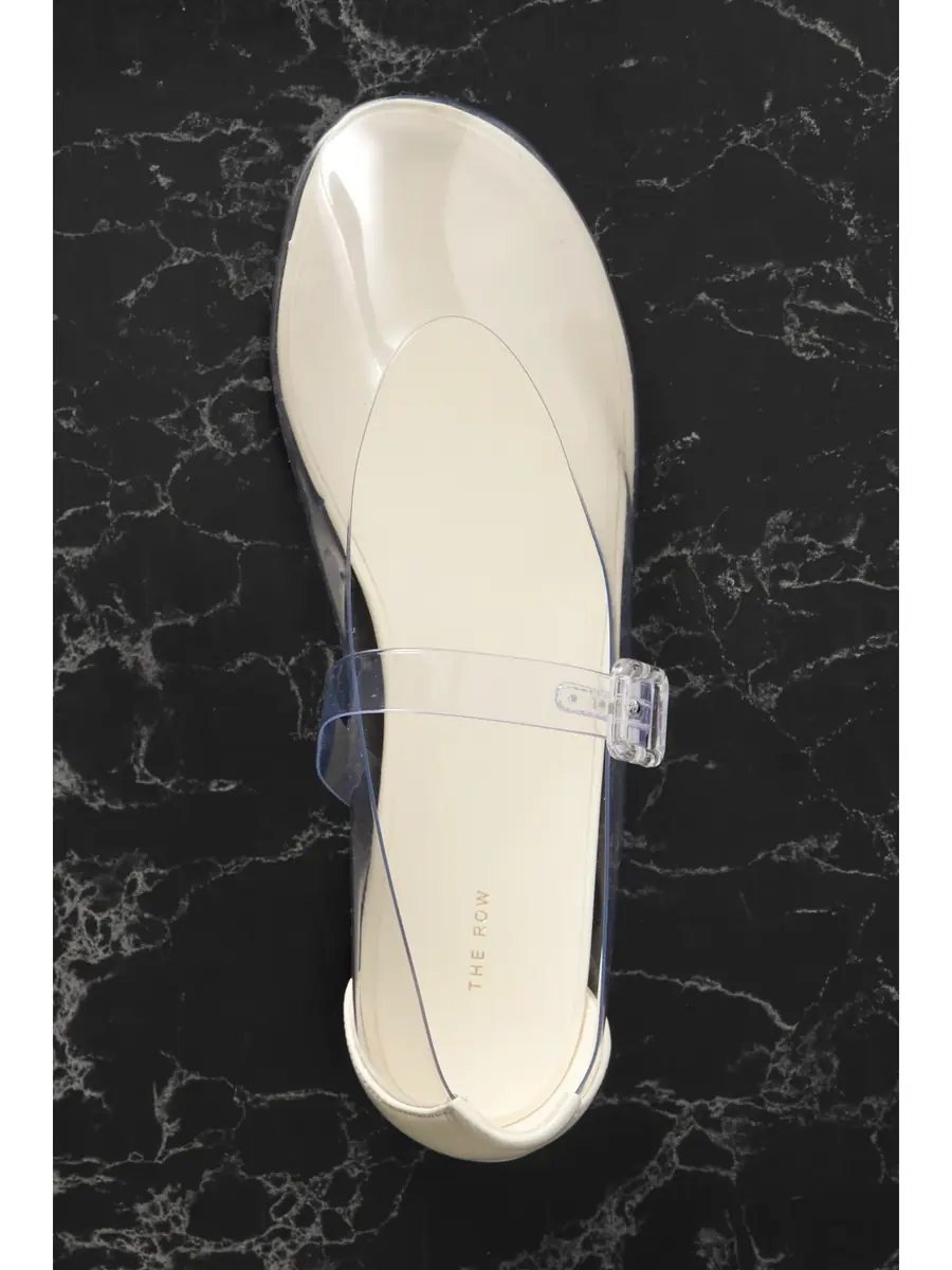 The Row Boheme Leather-trimmed Pvc Mary Jane Ballet Flats | Thumbnail 5