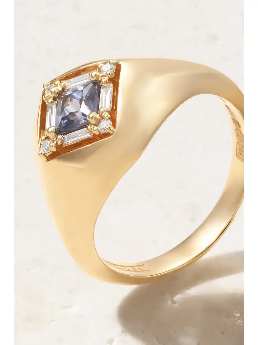 Suzanne Kalan 18-karat Gold, Sapphire And Diamond Ring | Thumbnail 4