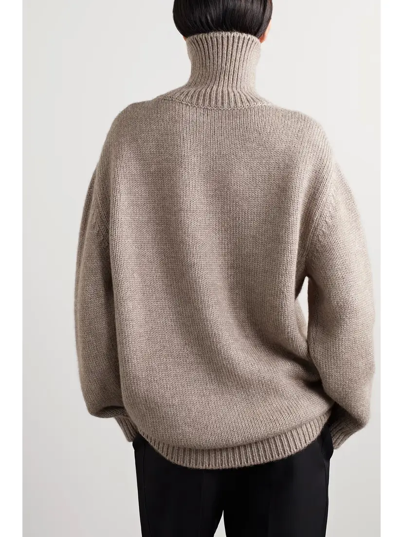 The Row Elu Oversized Alpaca And Silk-blend Turtleneck Sweater | Thumbnail 3 The Row Elu Oversized Alpaca And Silk-blend Turtleneck Sweater | Thumbnail 3