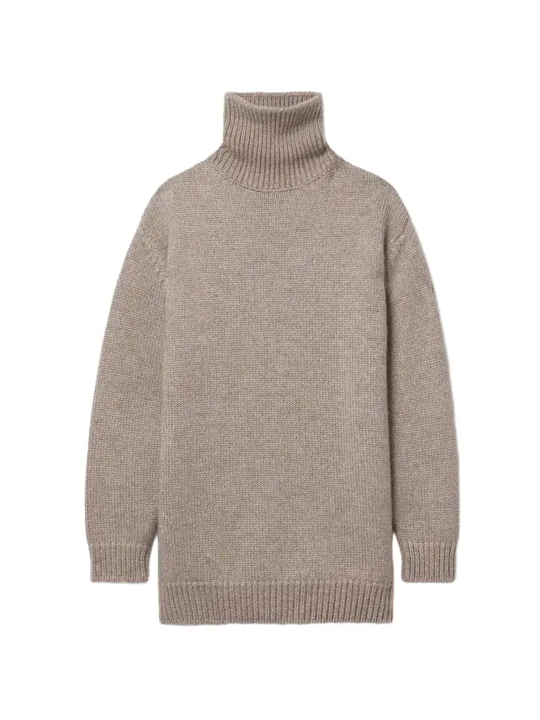 The Row Elu Oversized Alpaca And Silk-blend Turtleneck Sweater | Thumbnail 1 The Row Elu Oversized Alpaca And Silk-blend Turtleneck Sweater | Thumbnail 1