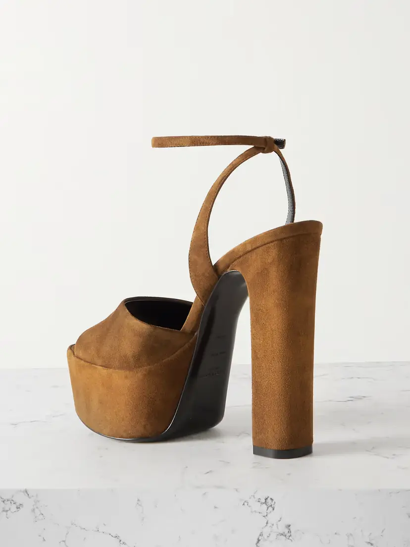 Saint Laurent Jodie Suede Sandals | Thumbnail 3