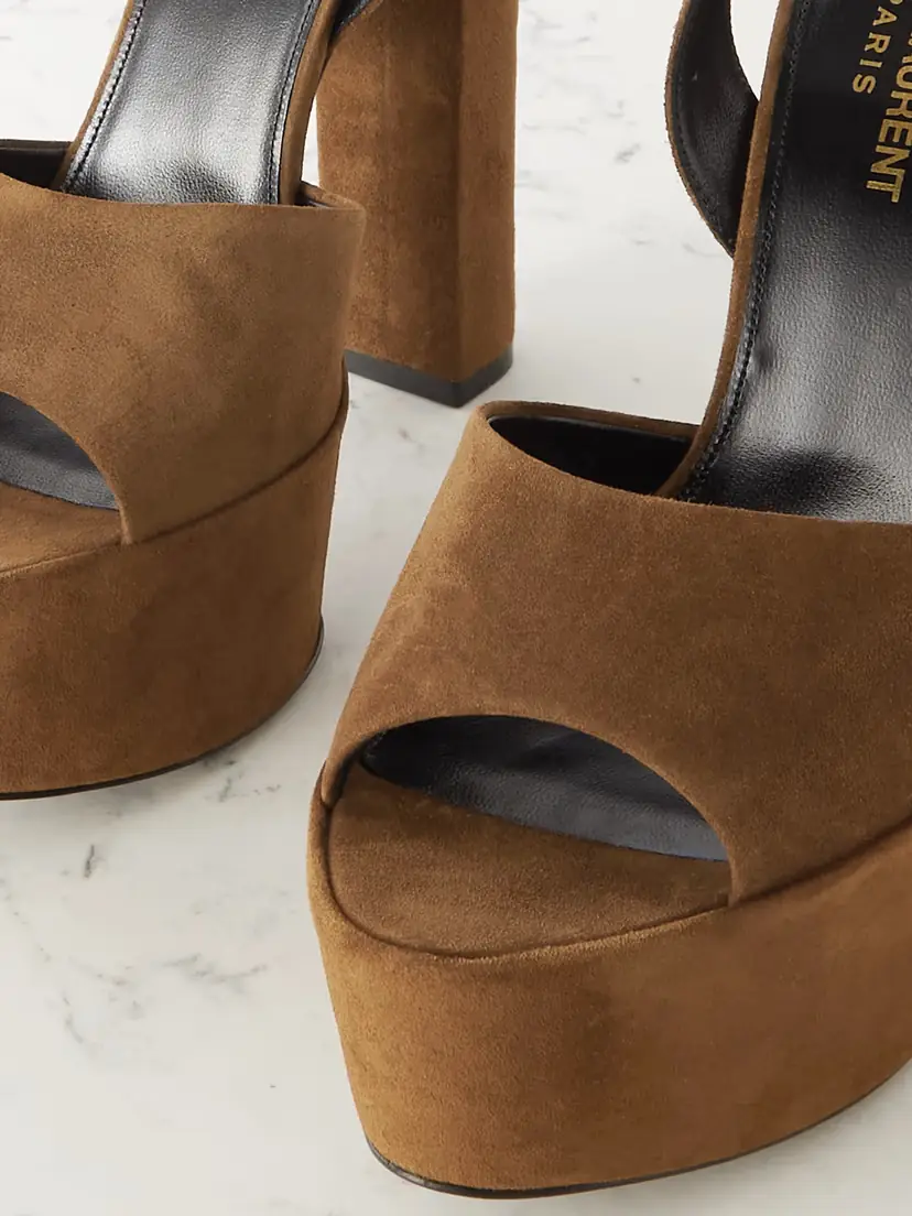 Saint Laurent Jodie Suede Sandals | Thumbnail 4