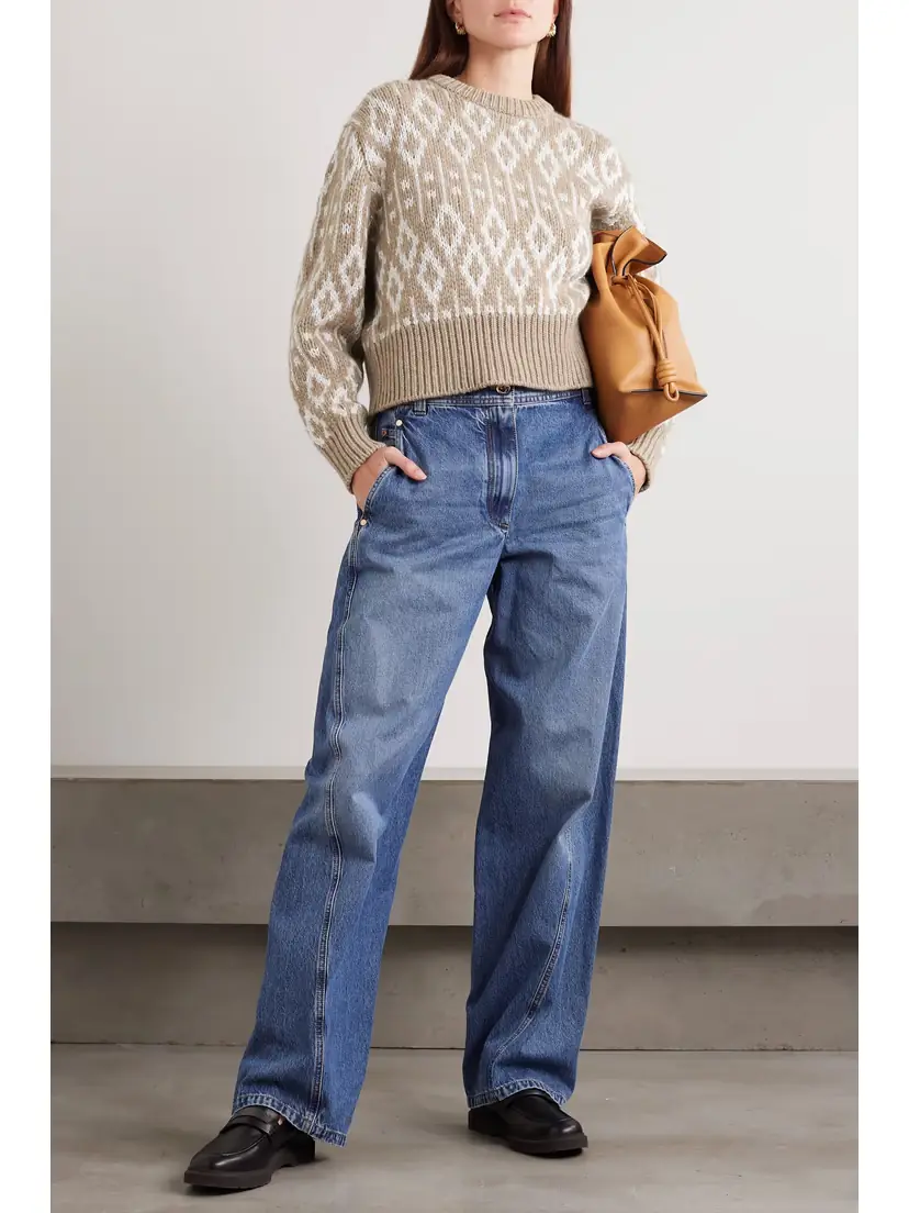 Brunello Cucinelli Sequin-embellished Fair Isle Cashmere Sweater | Thumbnail 2