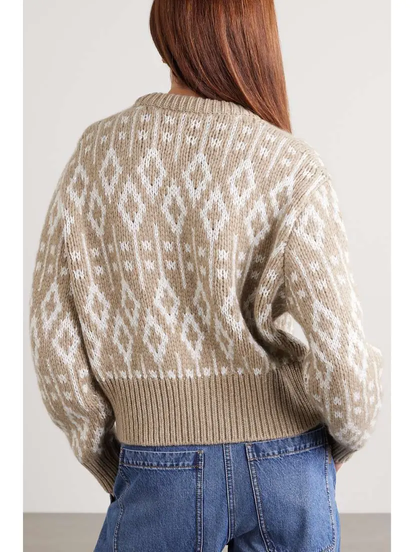 Brunello Cucinelli Sequin-embellished Fair Isle Cashmere Sweater | Thumbnail 3