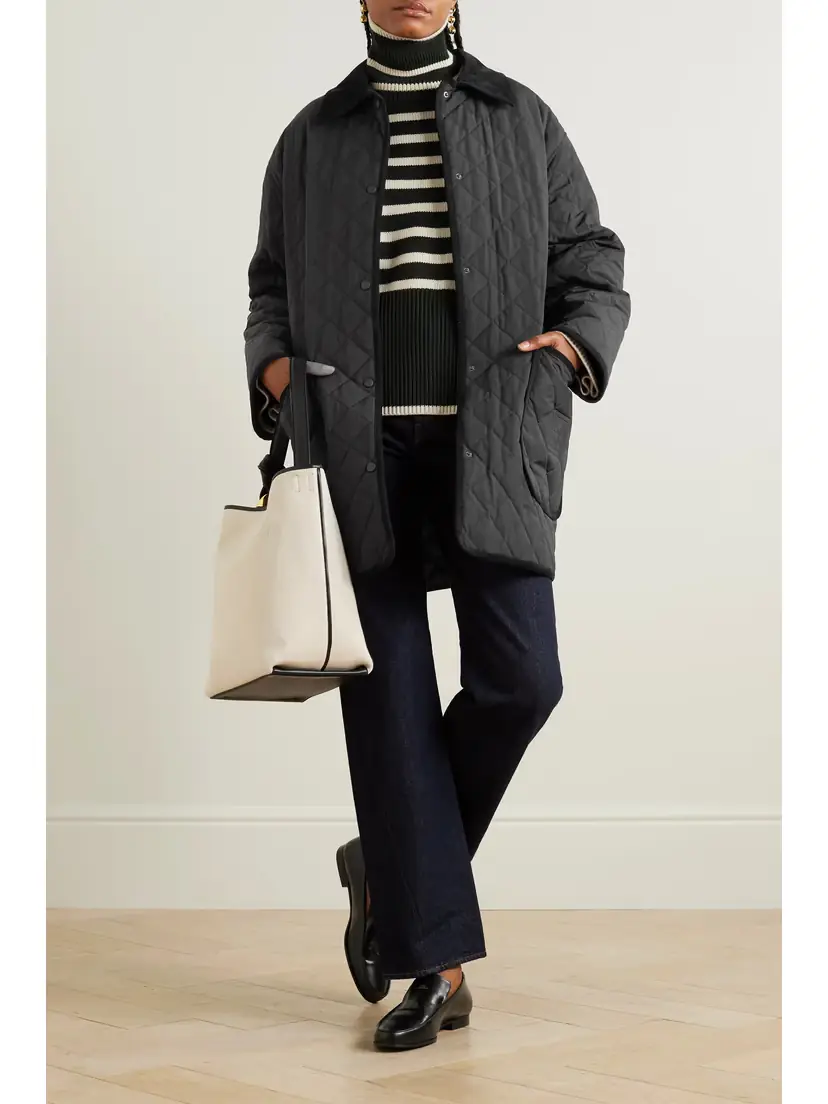 TOTEME Oversized Corduroy-trimmed Quilted Organic Cotton-blend Jacket | Thumbnail 2