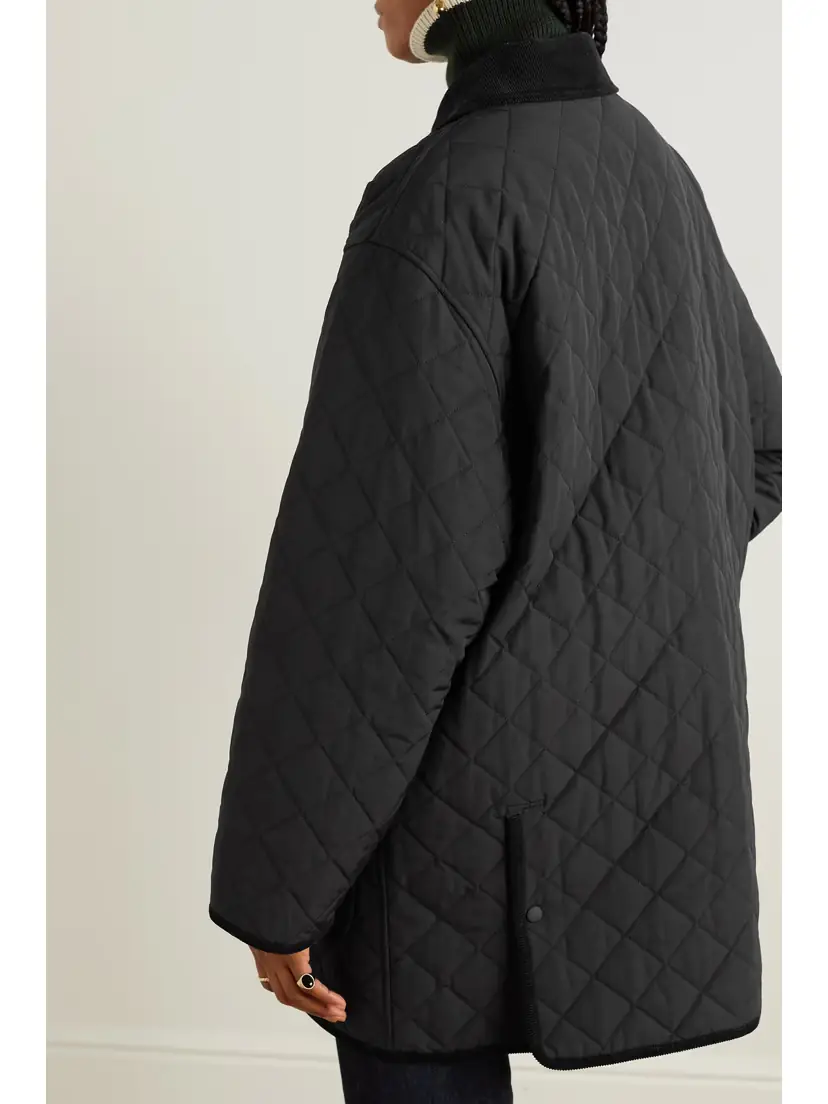TOTEME Oversized Corduroy-trimmed Quilted Organic Cotton-blend Jacket | Thumbnail 4