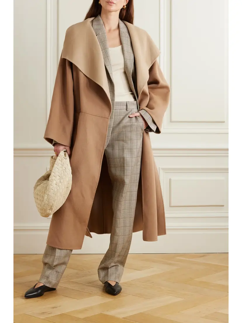 TOTEME Oversized Two-tone Wool And Cashmere-blend Coat - x large | Thumbnail 2