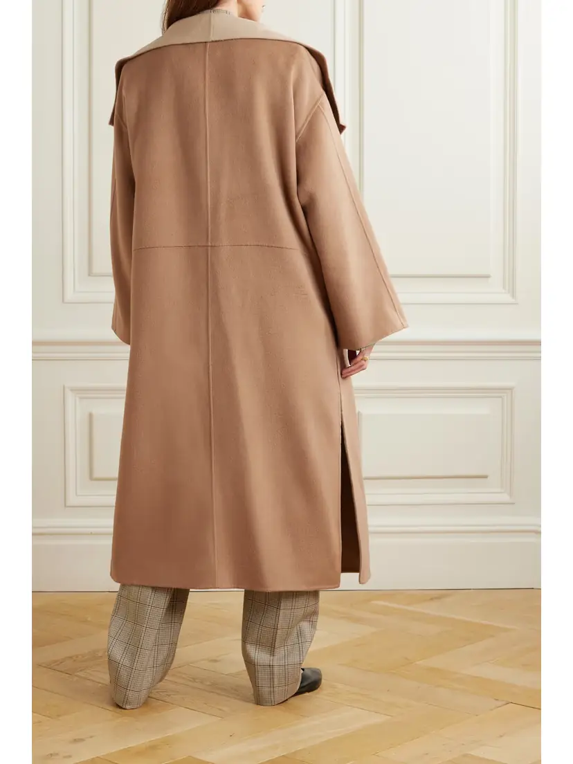 TOTEME Oversized Two-tone Wool And Cashmere-blend Coat - x large | Thumbnail 3