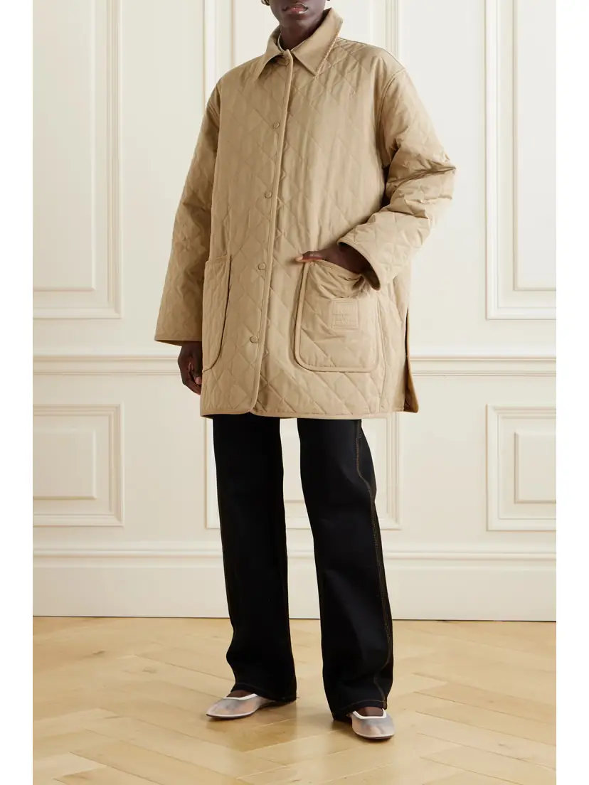 TOTEME Oversized Corduroy-trimmed Quilted Organic Cotton-blend Jacket | Thumbnail 3 TOTEME Oversized Corduroy-trimmed Quilted Organic Cotton-blend Jacket | Thumbnail 3