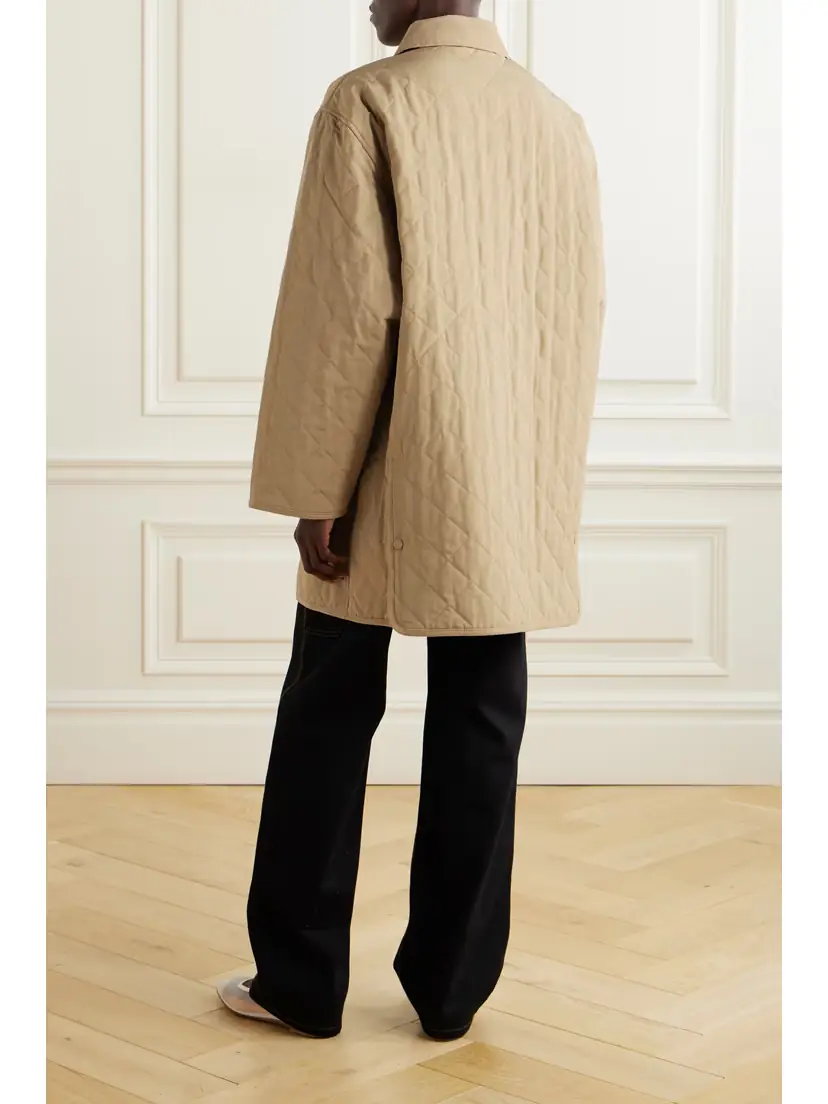 TOTEME Oversized Corduroy-trimmed Quilted Organic Cotton-blend Jacket | Thumbnail 4 TOTEME Oversized Corduroy-trimmed Quilted Organic Cotton-blend Jacket | Thumbnail 4