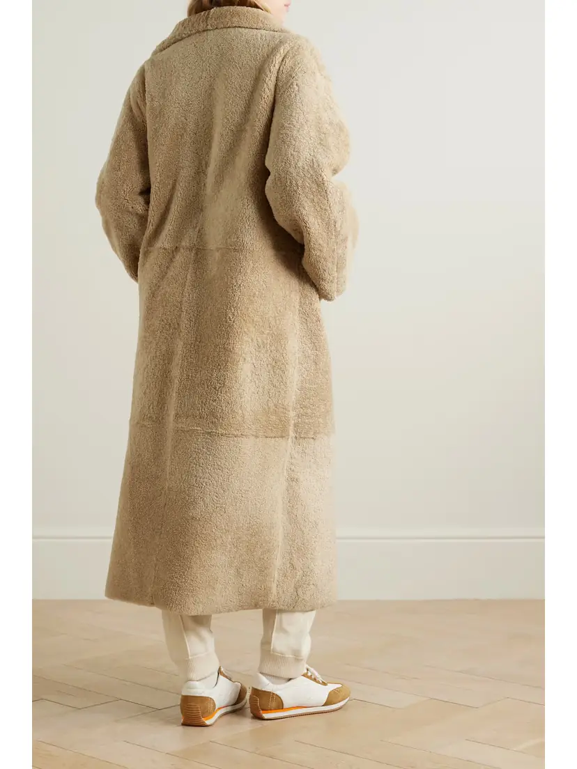 TOTEME Belted Shearling Coat | Thumbnail 3 TOTEME Belted Shearling Coat | Thumbnail 3