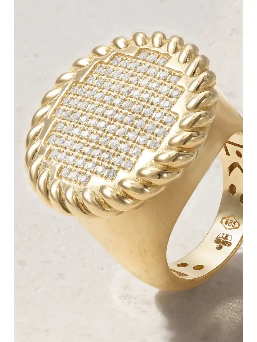 Lauren Rubinski 14-karat Gold Diamond Ring | Thumbnail 4