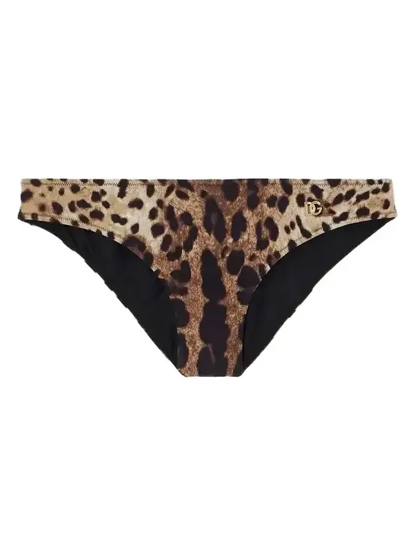 Leopard-print Bikini Briefs