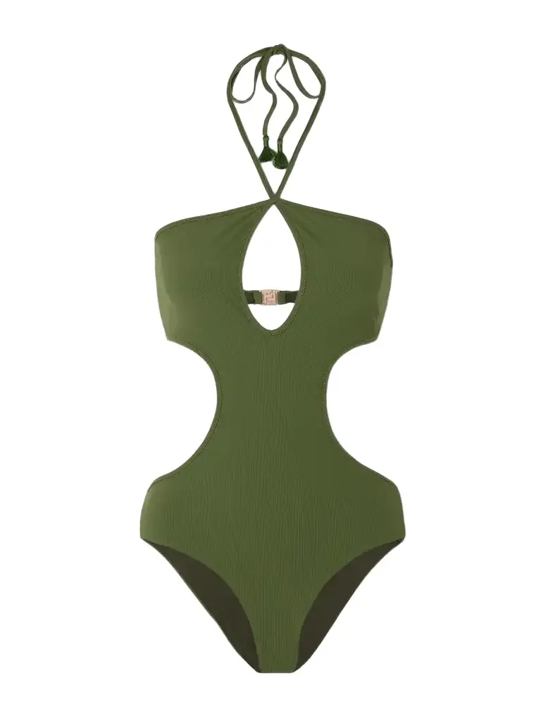 + Net Sustain Mawingu Cutout Ribbed Swimsuit - x large