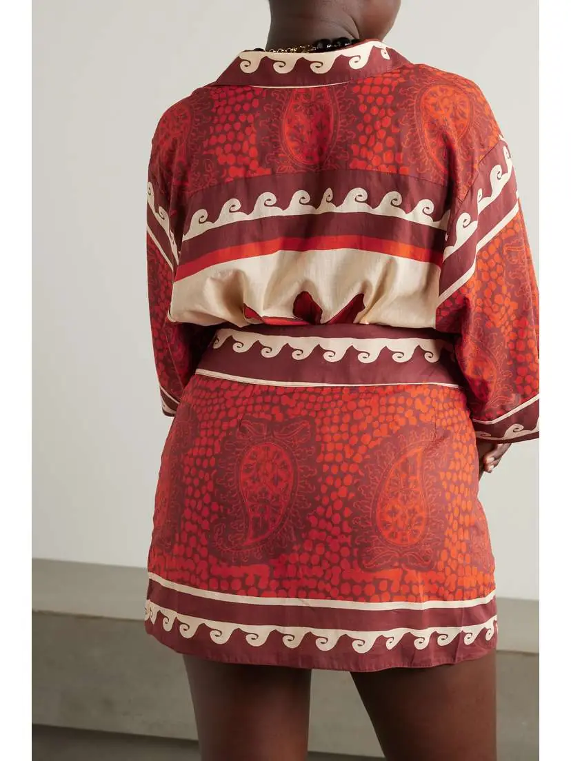 Johanna Ortiz + Net Sustain Hunting Roots Printed Cotton-voile Mini Wrap Skirt | Thumbnail 3 Johanna Ortiz + Net Sustain Hunting Roots Printed Cotton-voile Mini Wrap Skirt | Thumbnail 3